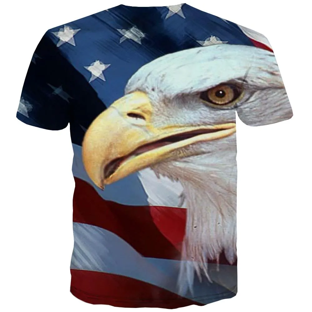 USA T shirts Men Animal Shirt Print Raptor T-shirts 3d Fly Tshirt Printed Eagle Tshirt Anime