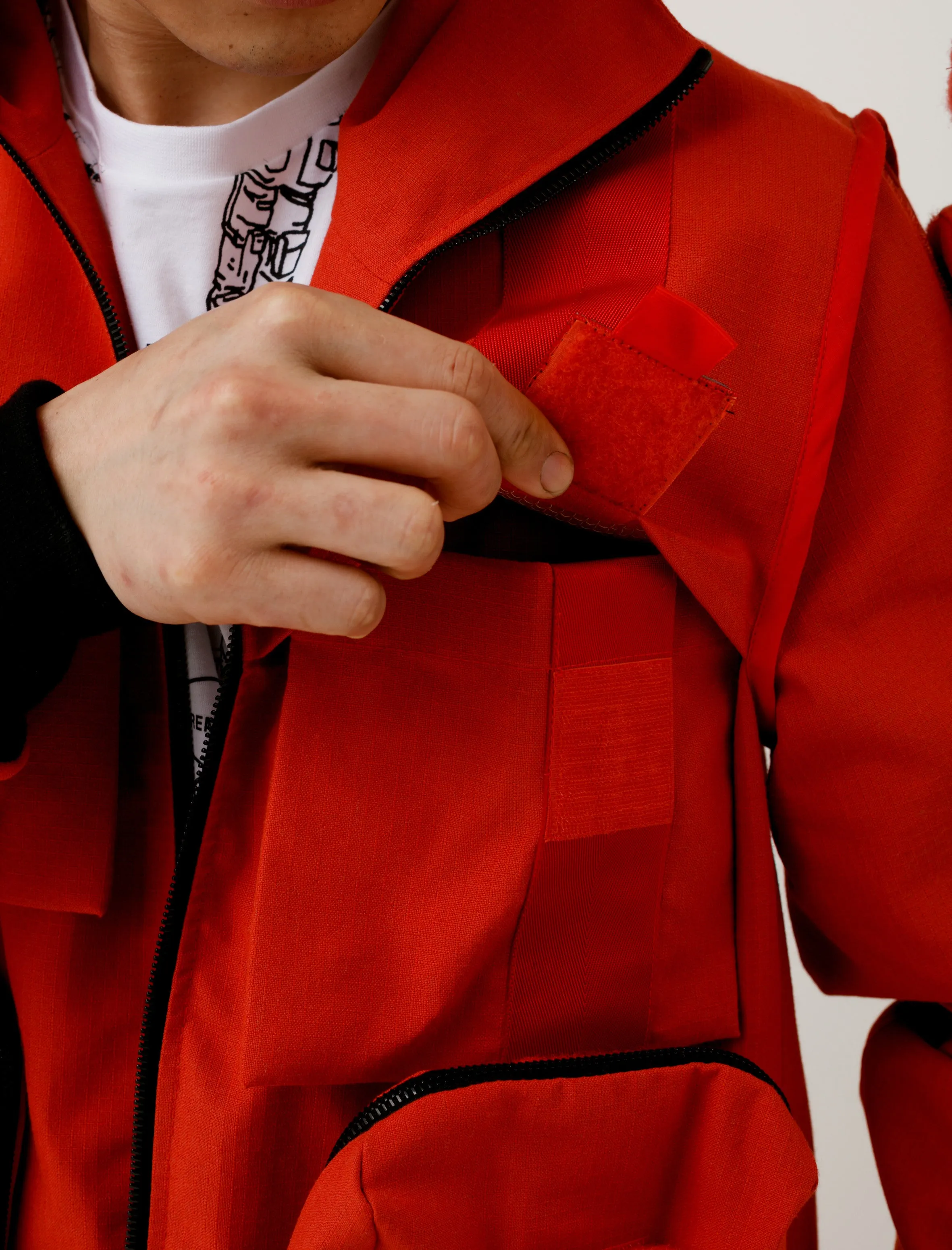 Velcro Anorak Red