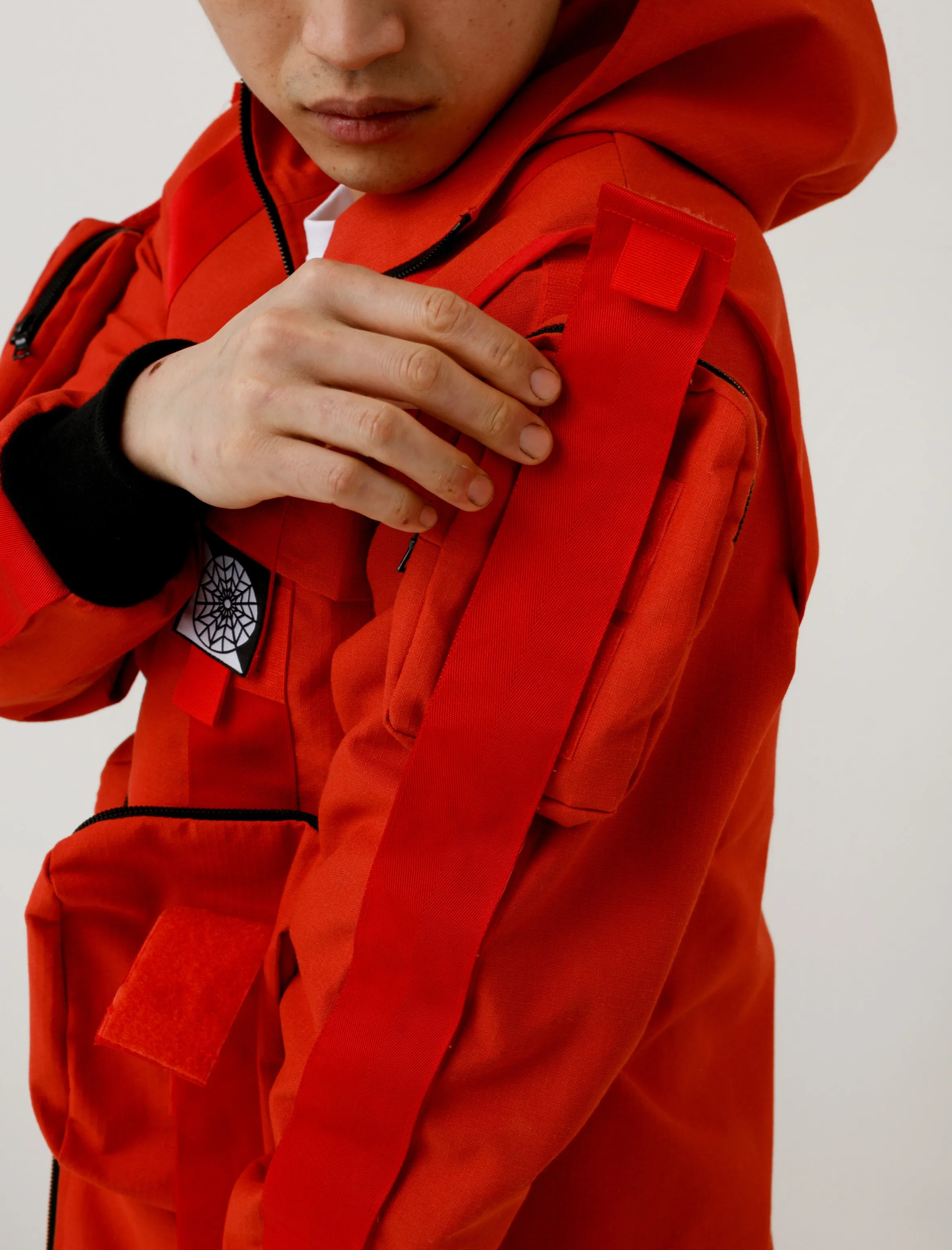 Velcro Anorak Red