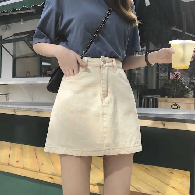 Women Denim Skirts | High Waist Skirt | Mini School Skirt | Midi Denim Skirt | Mini Skirt | Skirt For Girls | Solid Black White Denim Skirt