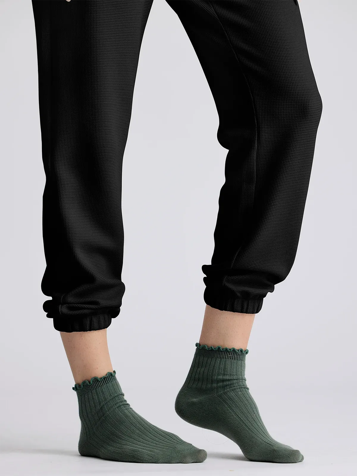 Women's Waffle Jogger - Black Sand