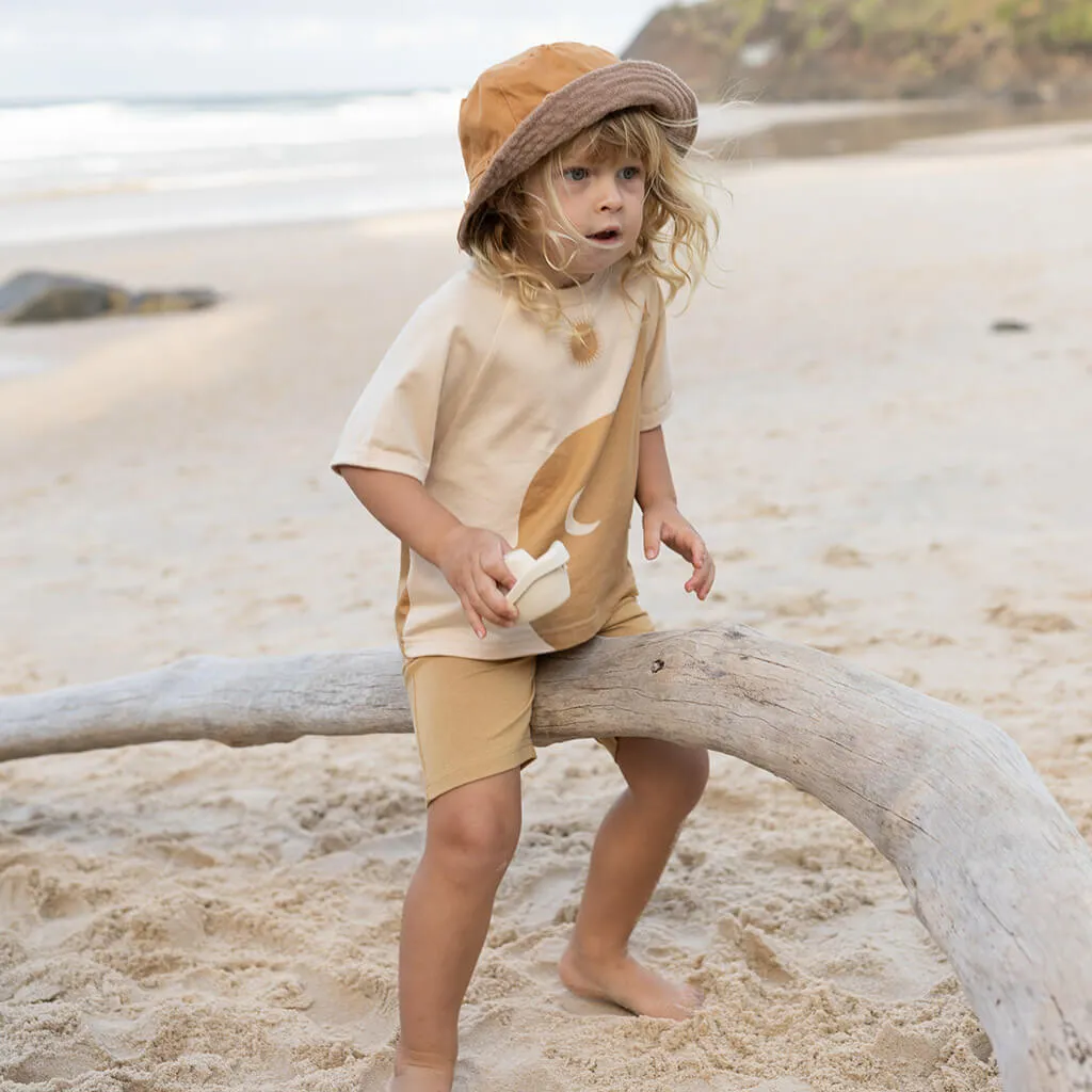 Yin Yang Raglan Tee - Caramel