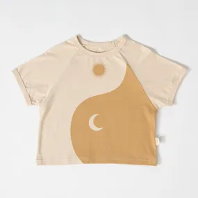 Yin Yang Raglan Tee - Caramel